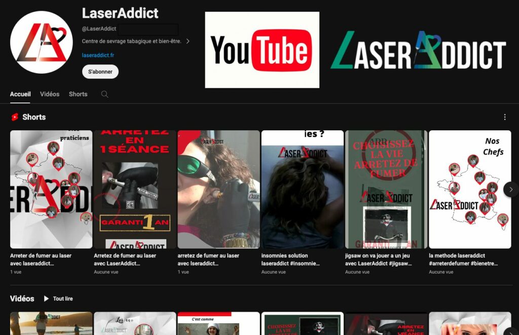 LaserAddict Lance sa chaine YouTube
